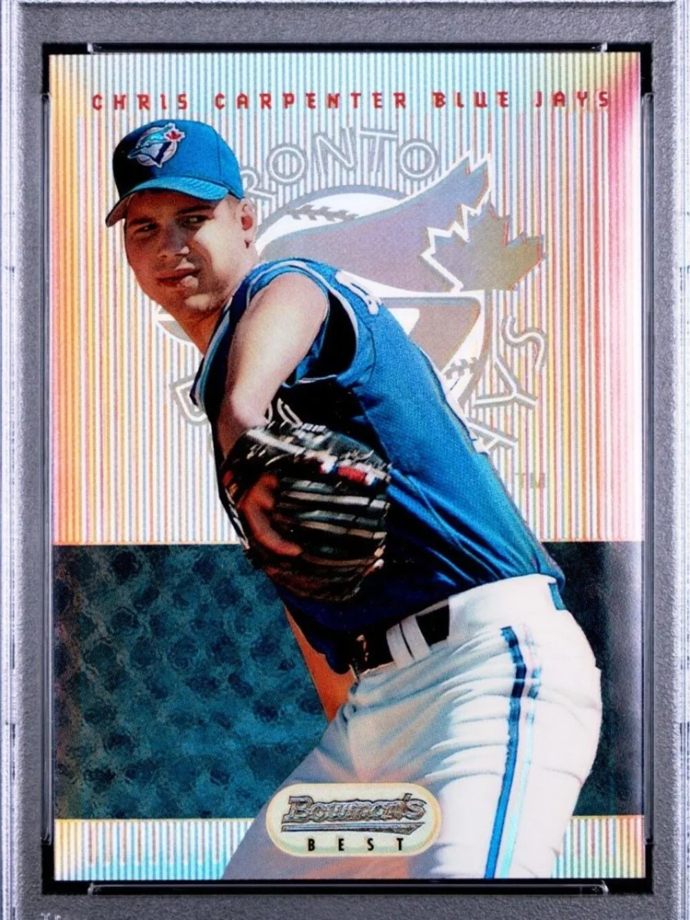 1995 Bowman's Best Refractor CHRIS CARPENTER #74 PSA 9 Mint Rookie